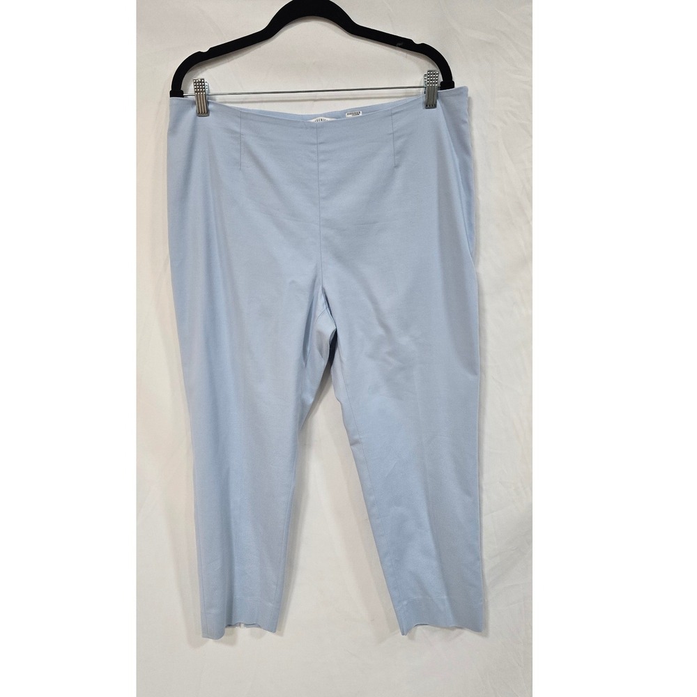 Peserico women 14 tailored cigarette trouser straight leg pants pull on blue